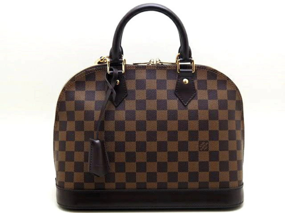 LOUIS VUITTON Alma Damier Handbag Brown
